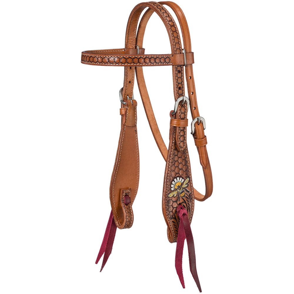 Silver Royal Mini Bee Browband Headstall