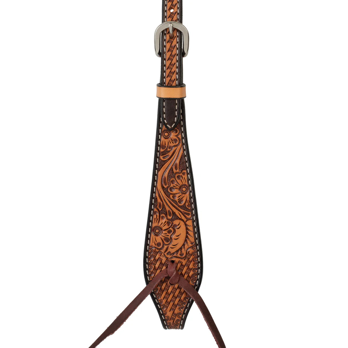 Weaver Turquoise Cross Tooled Floral/BW Headstall