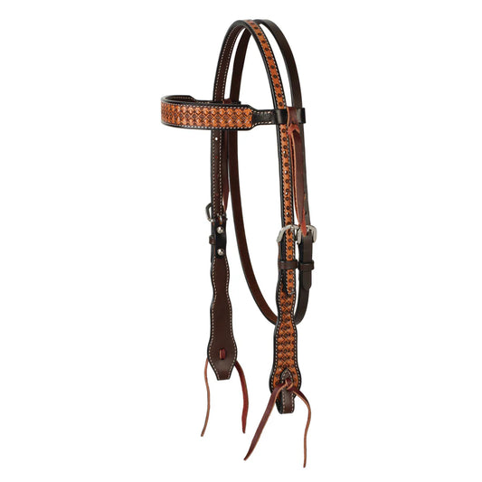 Weaver Leather Floret Tooled Headstall- Browband