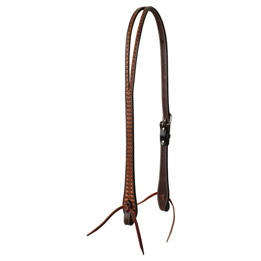 Weaver Leather Floret Tooled Headstall- Split Ear