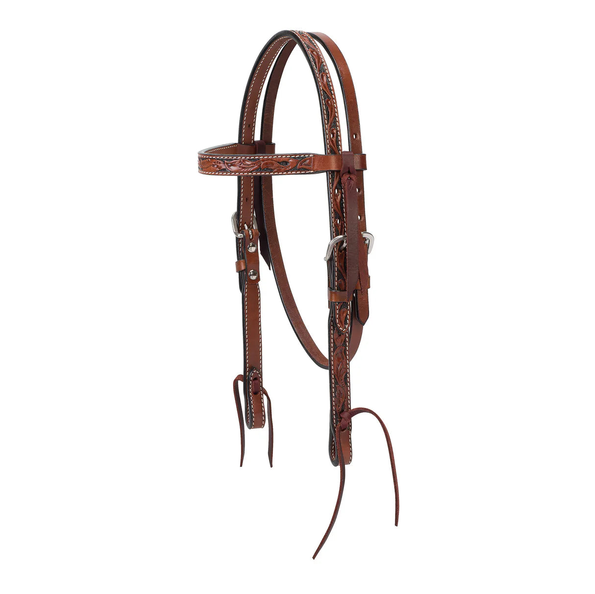 Weaver Turquoise Cross Floral 5/8 Pony Browband Headstall