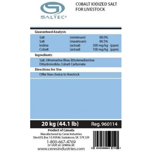 Saltec Cobalt Iodized Salt Block - 25kg