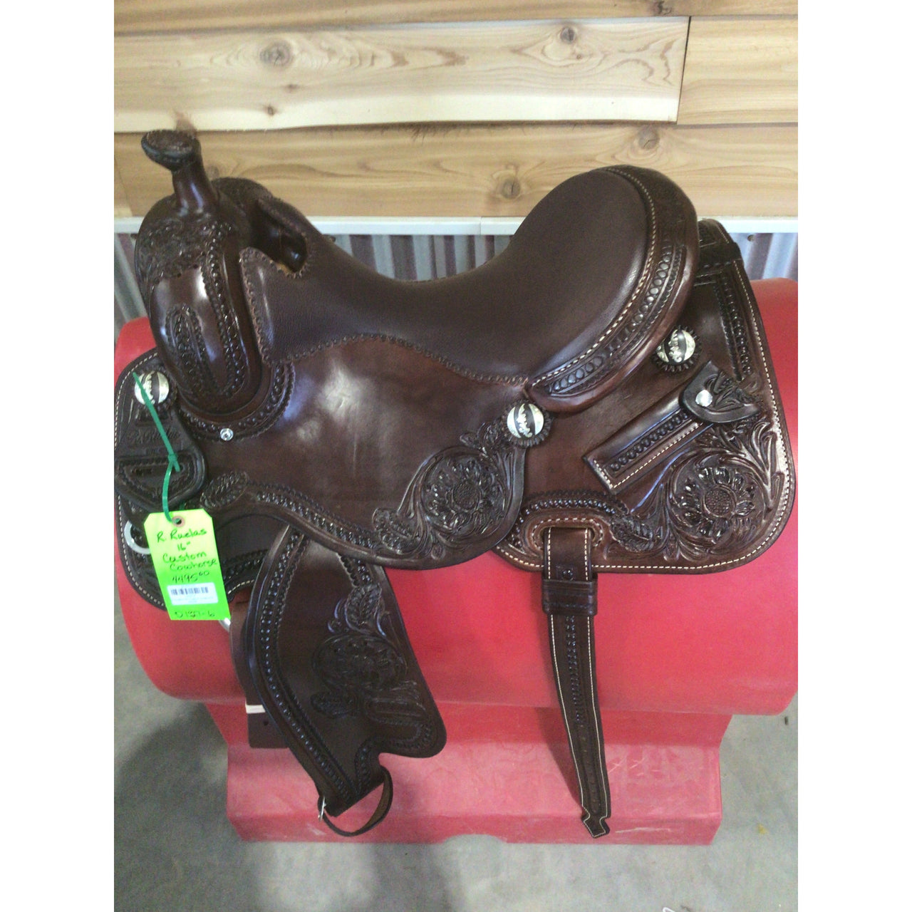 R. Ruelas 16" Custom Cowhorse Saddle