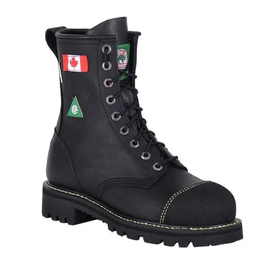 Canada West Women's CSA Work Boots - Black Loggertan