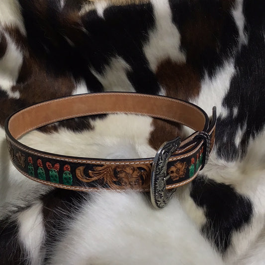 Men's Green Cactus Belt