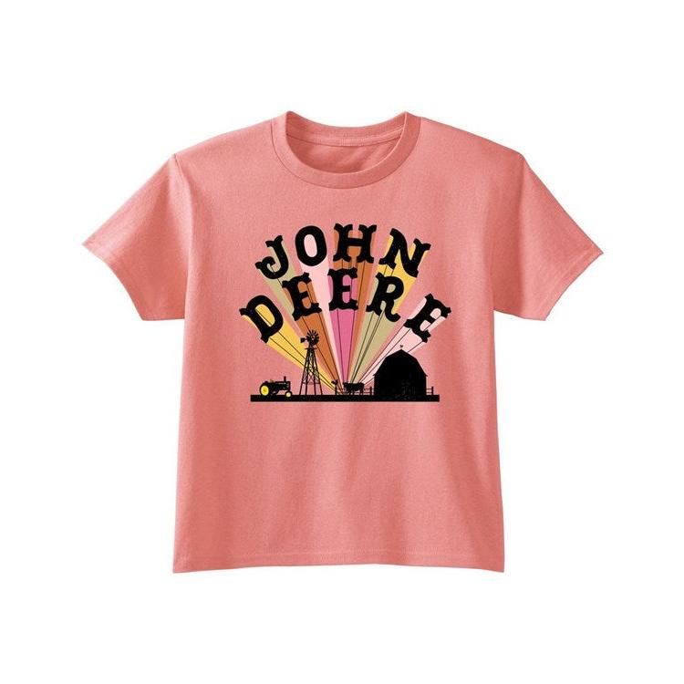 John Deere Girl's John Deere Western Tee-Shirt - Coral