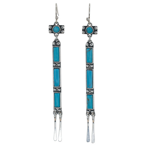 Justin Women's Earrings Vertical Bar with Stones