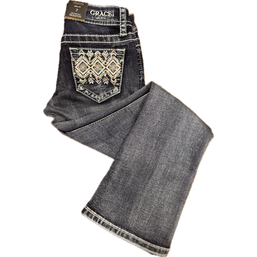 Grace in LA Girls Aztec Modify Jeans