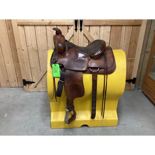 Used 14.5 Cloverbar Western Saddle