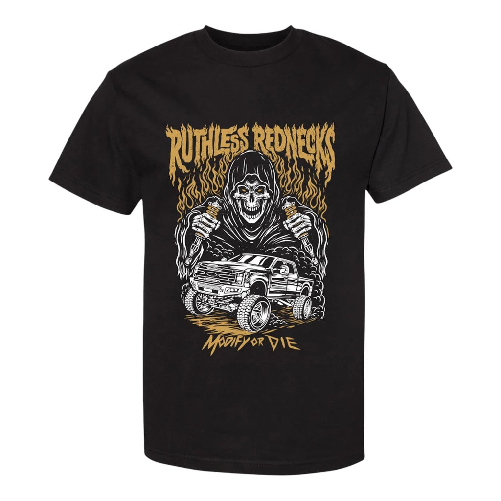 Ruthless Rednecks Men's Modified SS Tee Shirt - Black