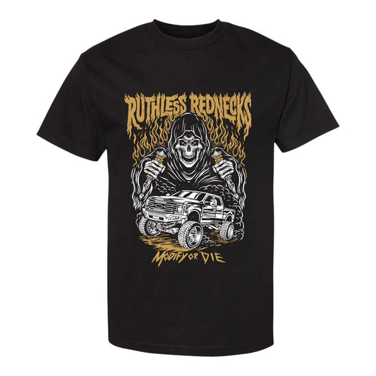 Ruthless Rednecks Men's Modified SS Tee Shirt - Black