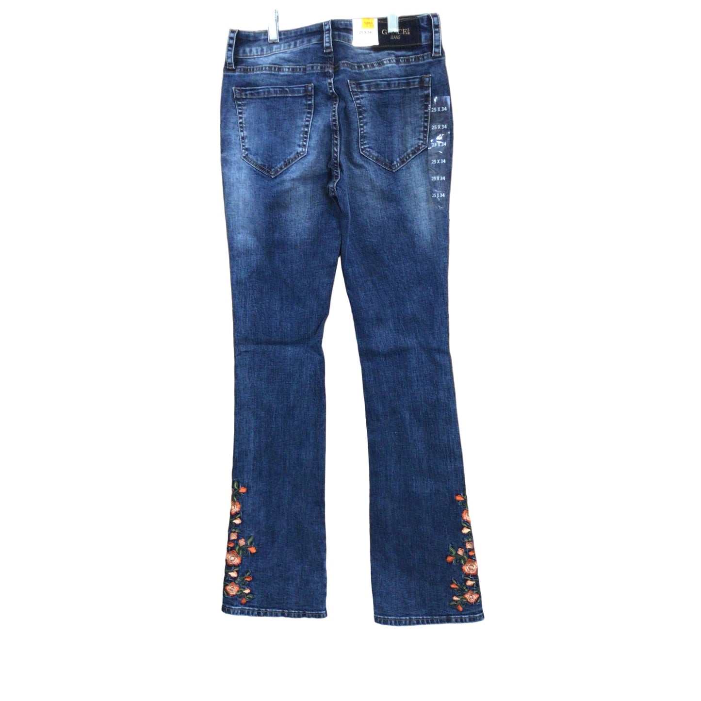 Grace in LA Women's Floral Embroidery Jean