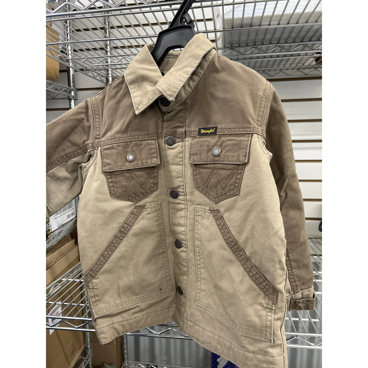 Wrangler Boy's Western Long Sleeve Canvas Chore Jacket-