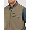 Wrangler Men's Quilt Lined Rancher Vest- Bungee Cord Taupe