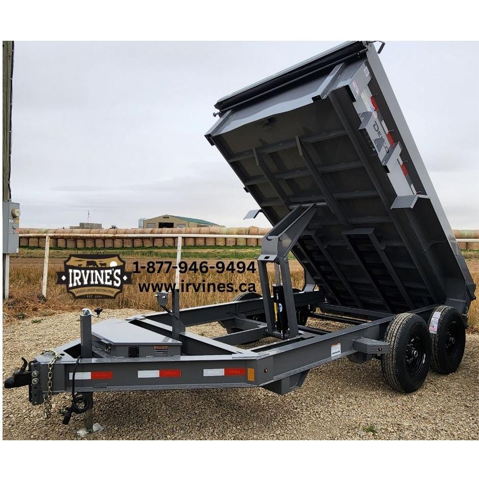 **RENTAL**  2026 Delco Dump Trailer - Grey