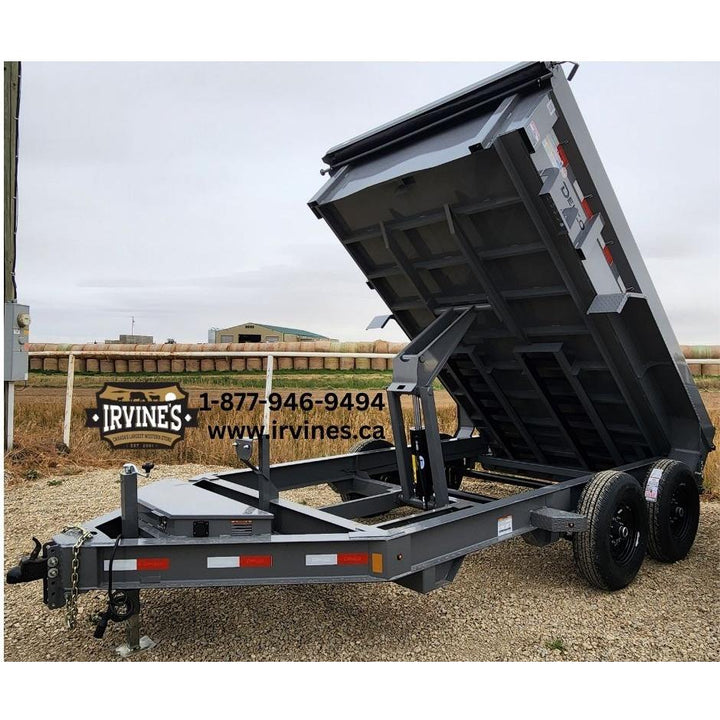 **RENTAL**  2026 Delco Dump Trailer - Grey