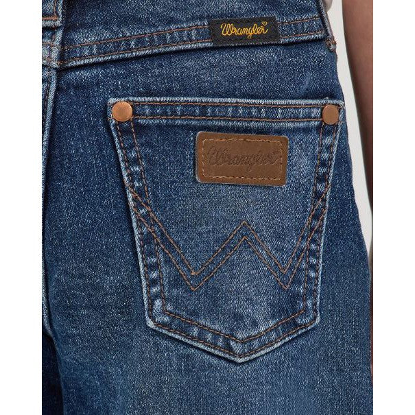 Wrangler Girl's Lainey Wilson Bell Bottom Jeans- Dark Wash