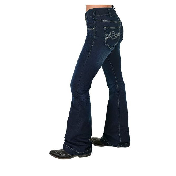 Women's Pull on Dark DFMI Trouser- Dark Wash