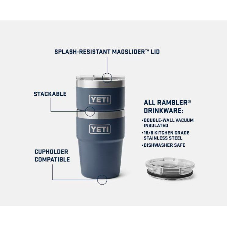 Yeti Rambler 473ml Stackable Pint w/Magslider Lid - Firefly Yellow