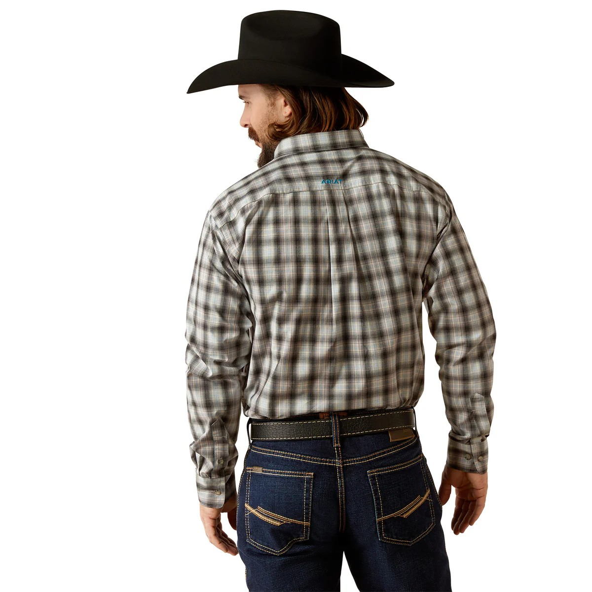Ariat Men's Pro Series Jamison Classic Fit Long Sleeve Shirt - Grey