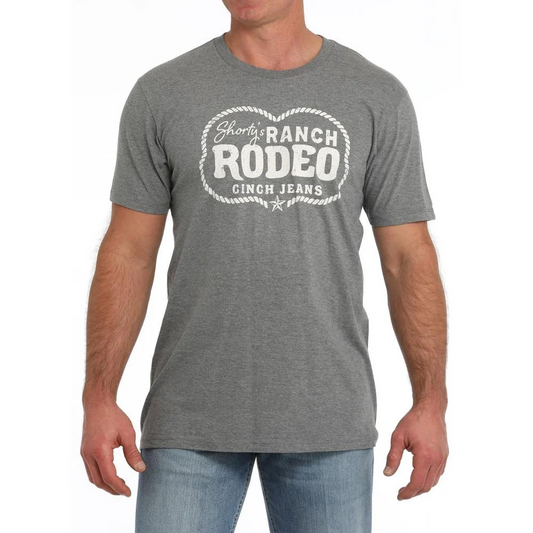 Cinch Men's Short Sleeve Tee Shirt- Grey