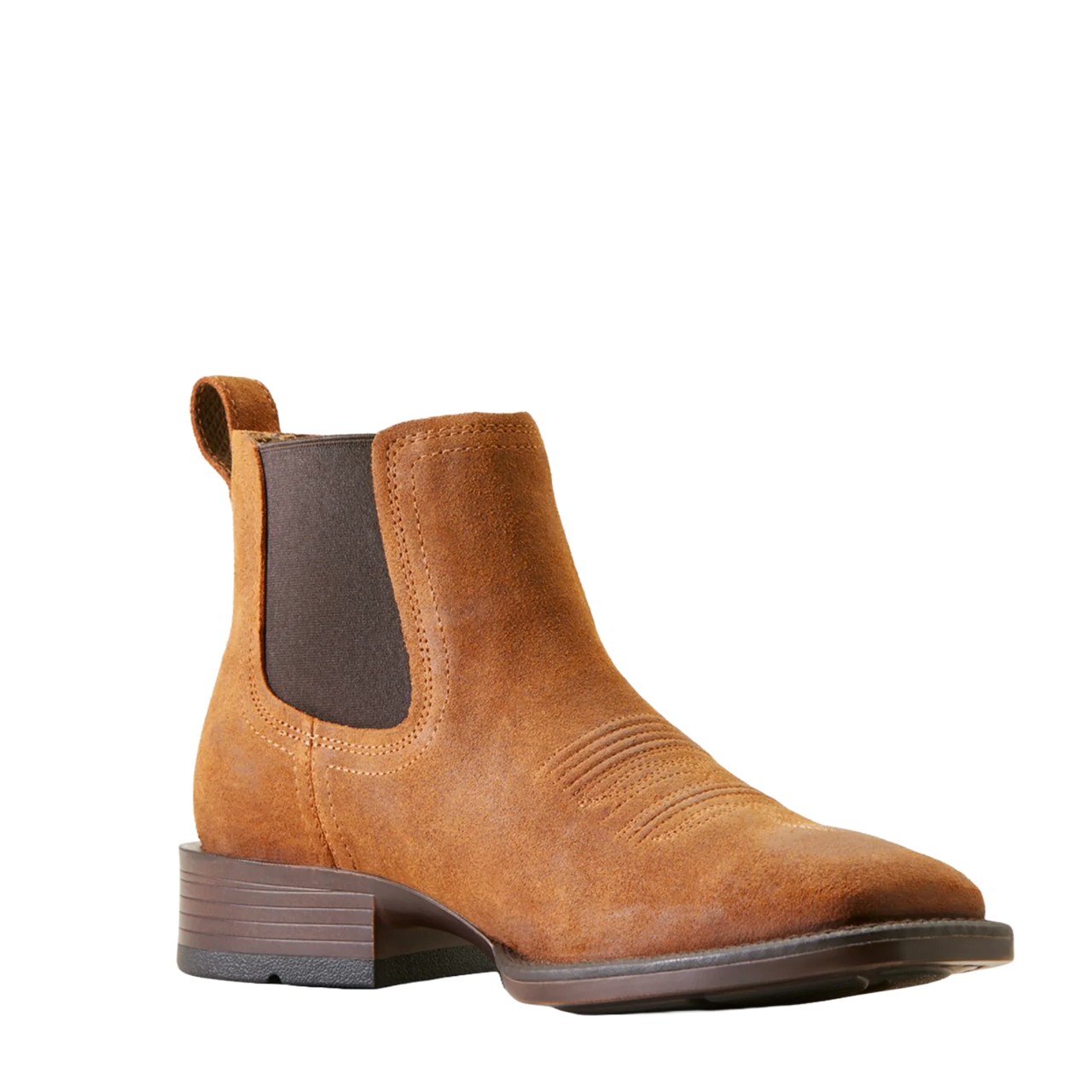 Ariat Men's Booker Chelsea Wide Square Toe Western Boot - Bar Top Brown