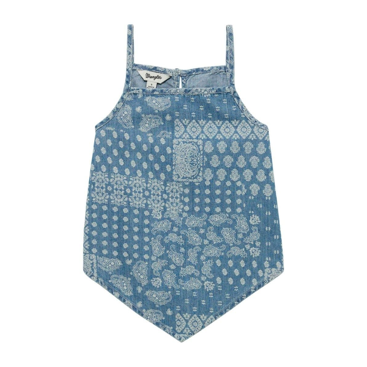Wrangler Girl's Sleeveless Western Tank- Denim