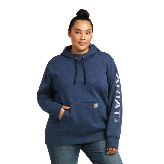 Ariat Women's Rebar Graphic Hoodie - Blue Indigo/Night Sky