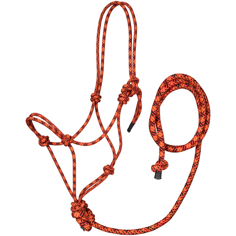 Tough 1 Rope  Tri Colour Halter with Lead- Muliple Colours