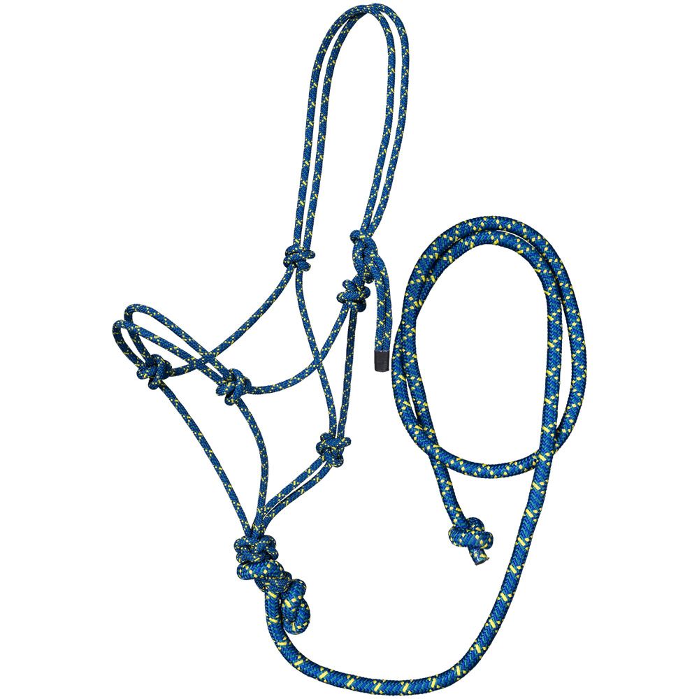 Tough 1 Rope  Tri Colour Halter with Lead- Muliple Colours