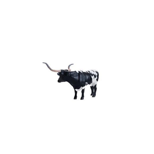 Little Buster Texas Longhorn Steer - Black/White