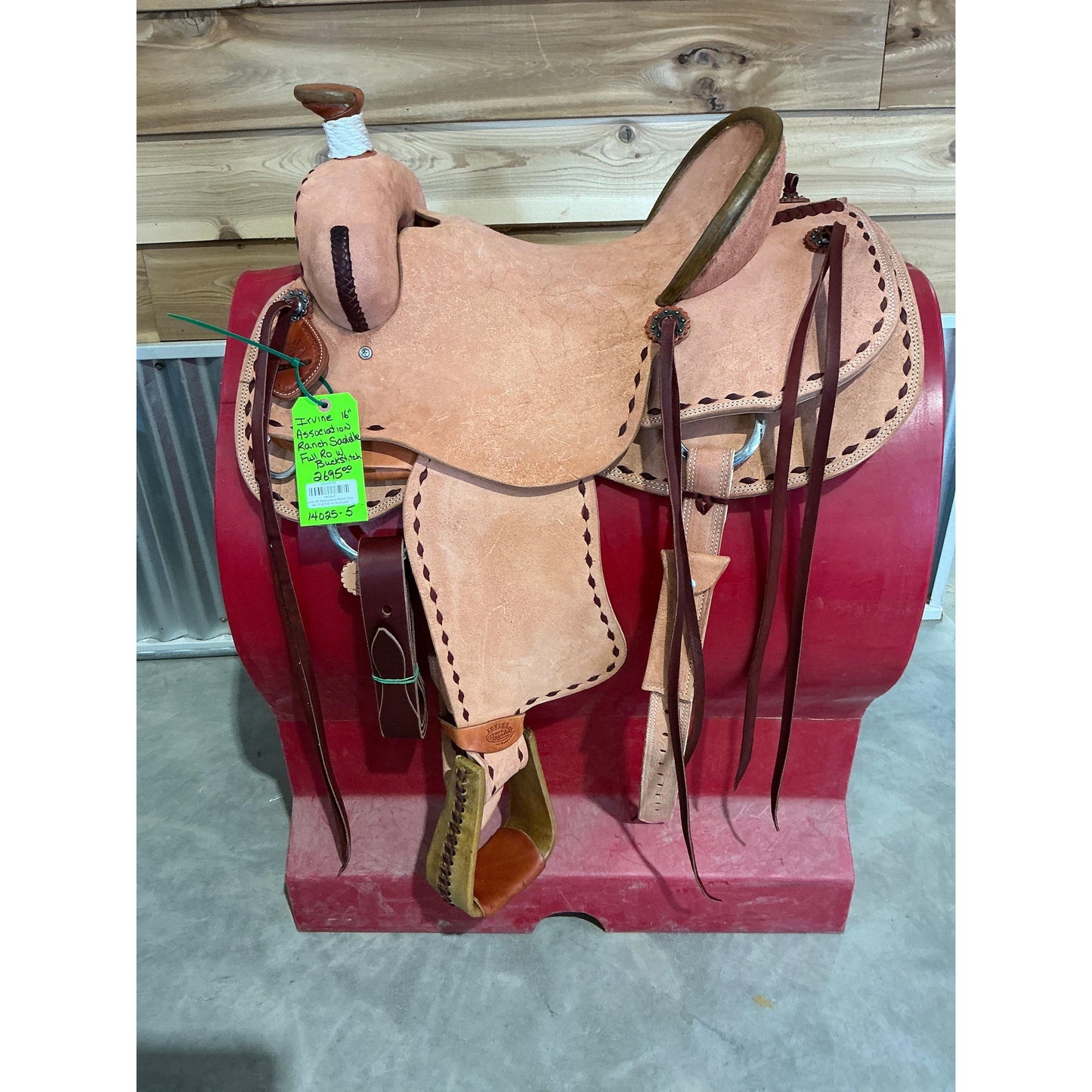 Irvine 16" Association Ranch Saddle--Full R/O w/ Buckstich