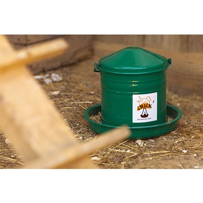 CHICK'A Enamelled Poultry Feeder - Green