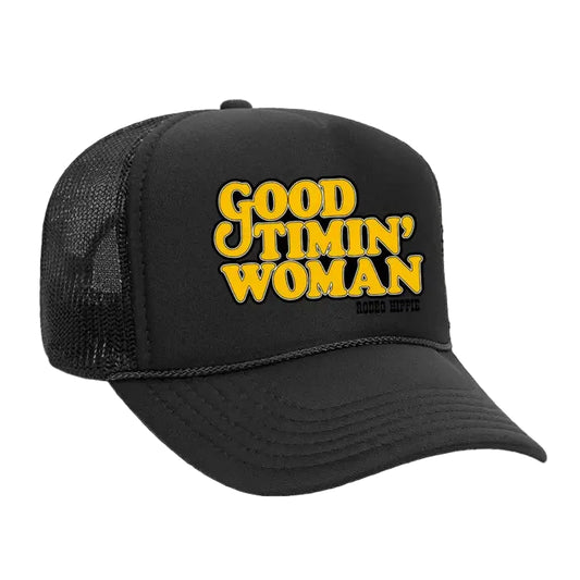 Rodeo Hippie Good Timin' Woman Cap - Black