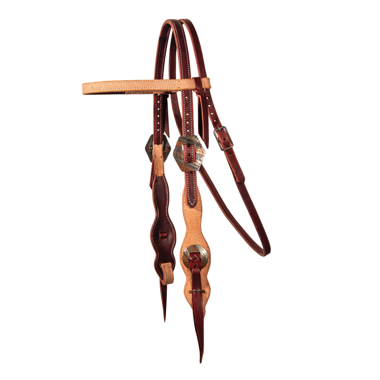 Professional's Choice Browband Quick Change Tassel Headstall - Two Tone Roughout