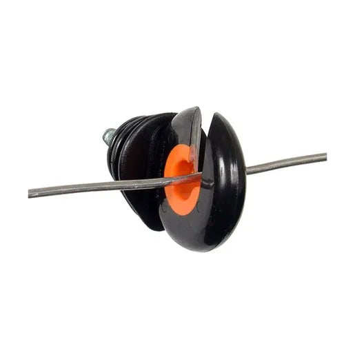 Gallagher Wood Post Screw-in Ring Insulator 25PK-Black/Orange