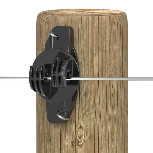 Gallagher Wood Post Wide Jaw Claw Insulator-25PK Black