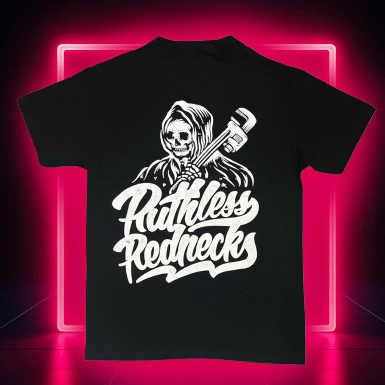 Ruthless Rednecks Wrenchin' Short Sleeve Tee Shirt - Black