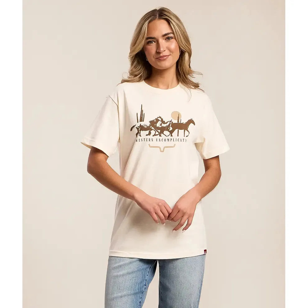 Kimes Women's Short Sleeve Plains Stampede Tee Shirt- Multiple Colours
