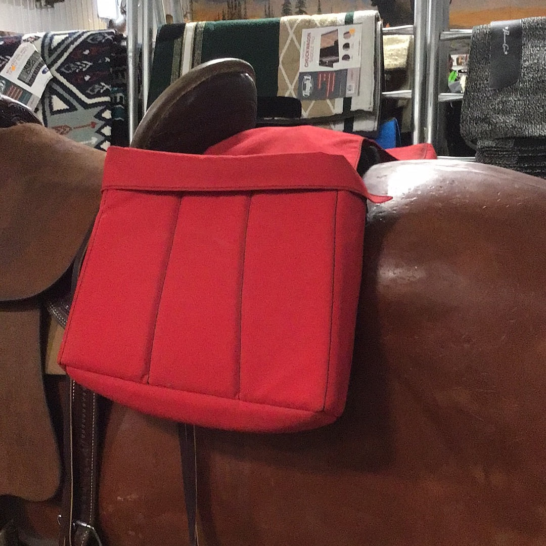 Richland Yellowstone Red Canvas Saddle Bag
