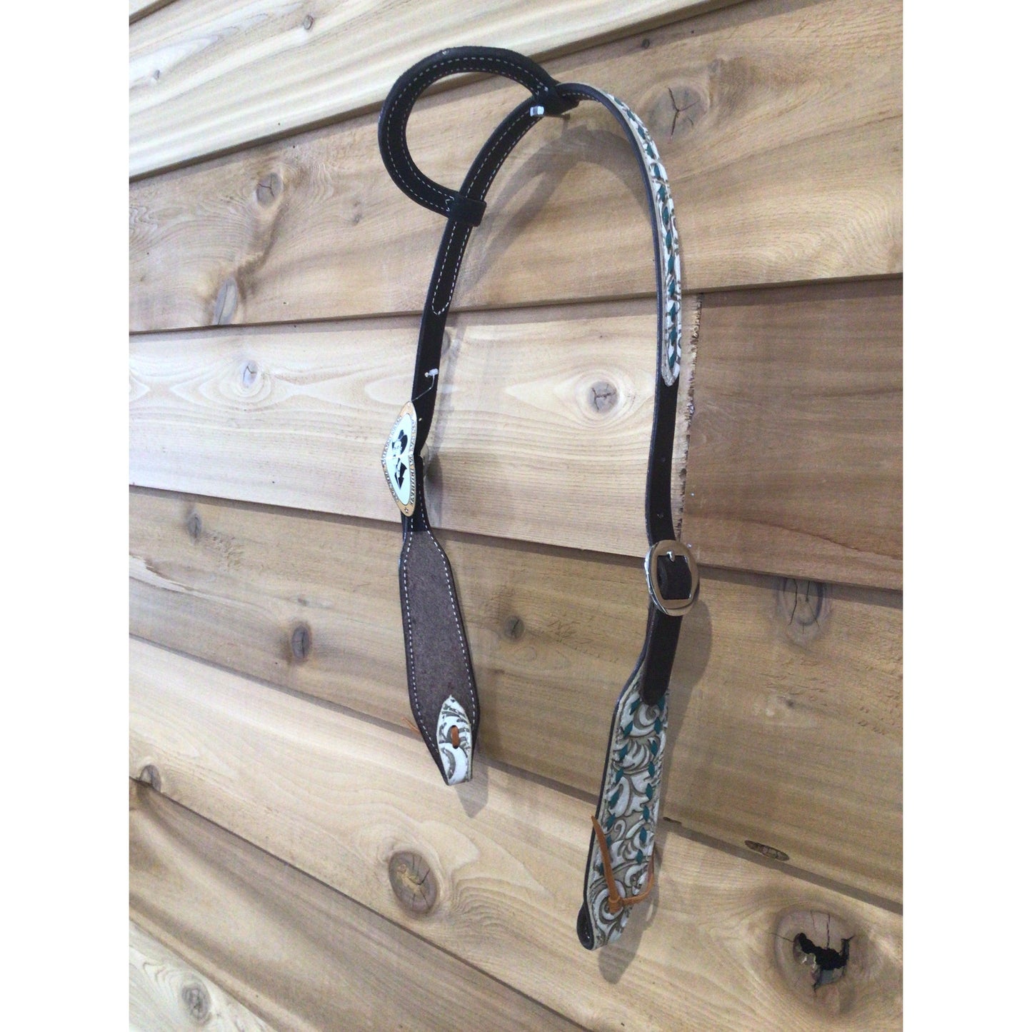 San Saba Equine ChocolateSliding Ear Headstall