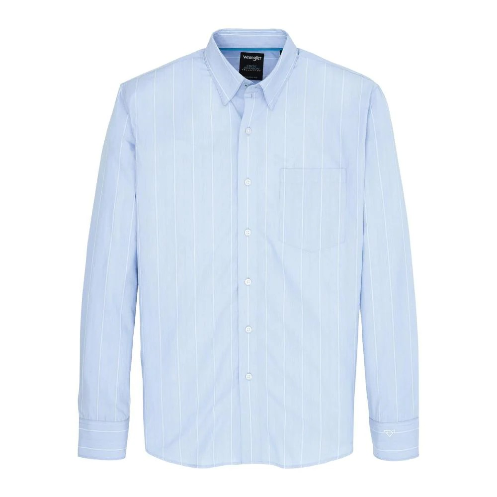 Wrangler Men's Cody Johnson Long Sleeve Classic Fit Shirt - Blue