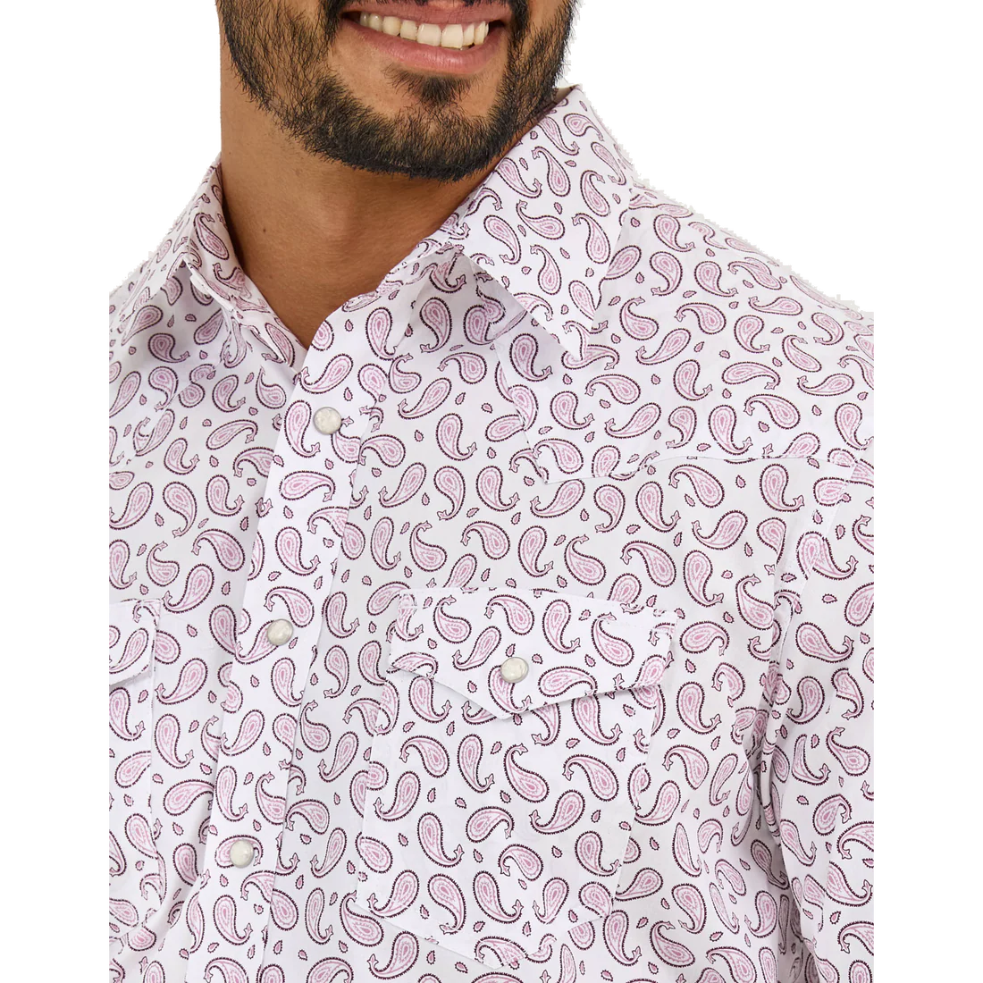 Wrangler Men's 20X Competition Advanced Classic Fit Comfort Long Sleeve Shirt- Sangria