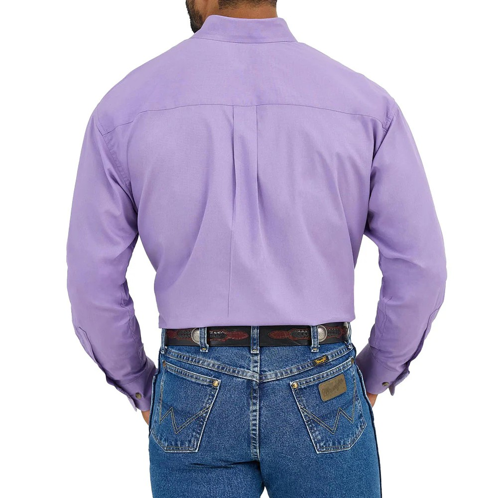 Wrangler Men's George Strait Collection Long Sleeve Shirt - Purple