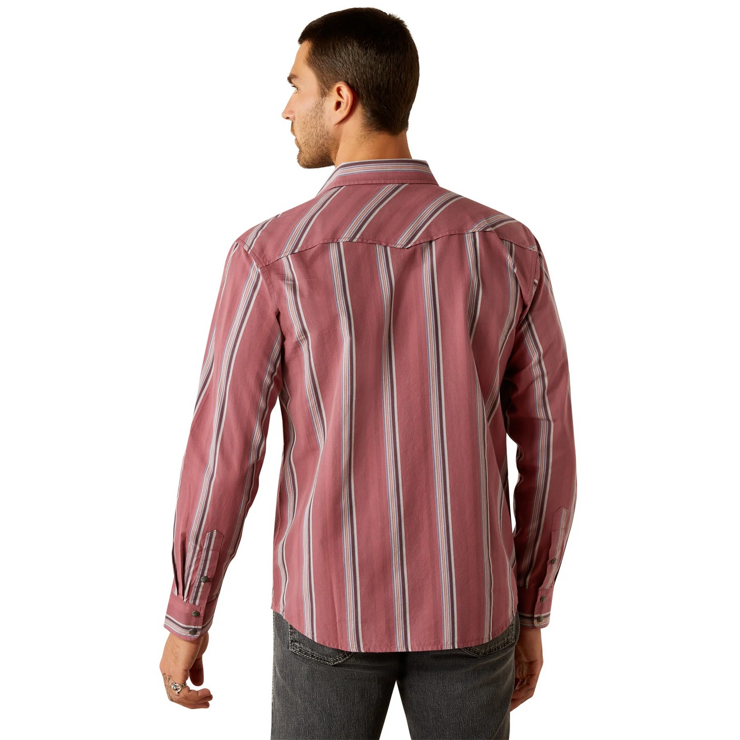 Ariat Men's Long Sleeve Humphrey Retro Fit Shirt-Red