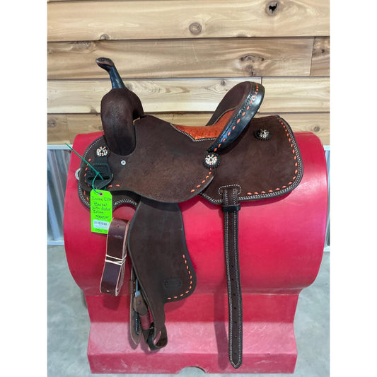 Irvine Elite 14.5" Barrel Saddle-Gator Inlay Seat - Irvine Tack & Western Wear