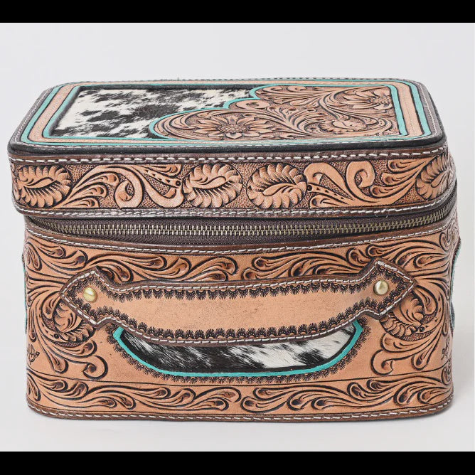 American Darling Hair-On Jewelry Case w/ Tooling