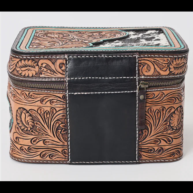 American Darling Hair-On Jewelry Case w/ Tooling