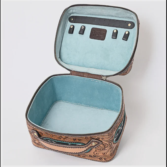 American Darling Hair-On Jewelry Case w/ Tooling
