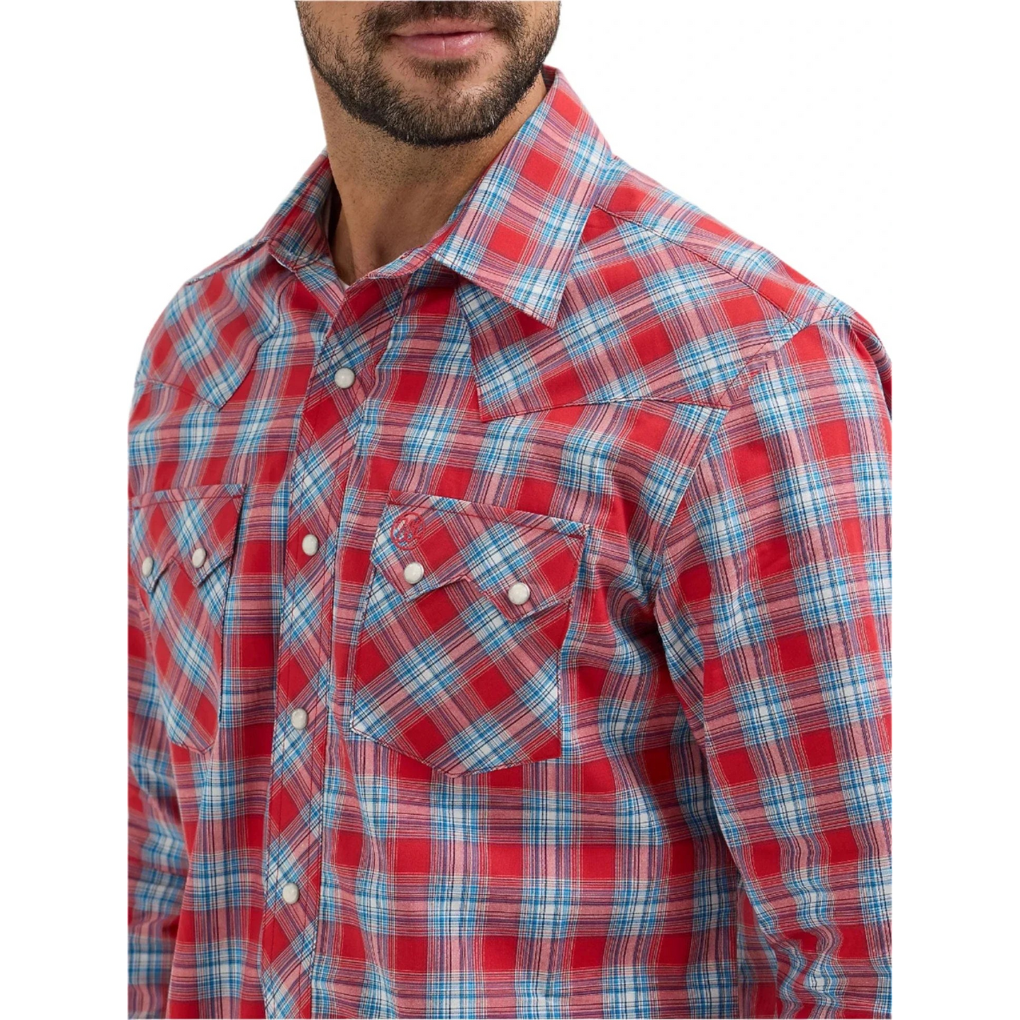 Wrangler Men's Retro Long Sleeve Modern Fit Shirt - Red